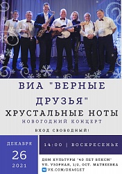 Новогодний концерт "Хрустальные ноты" ВИА "Верные друзья"